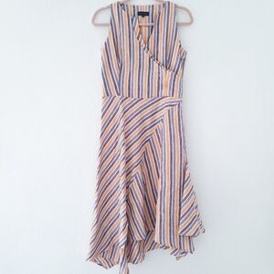 Adolfo Dominguez Striped Linen Dress 40
